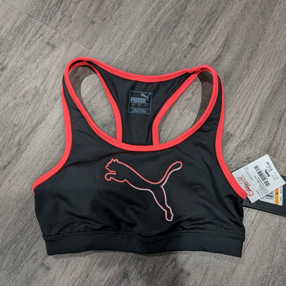 Puma black women's sports bra size small